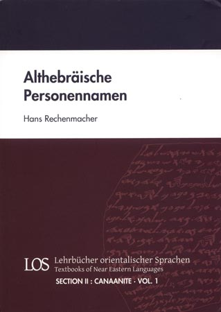 Althebräische Personennamen. II. Canaanite 1 (LOS II/1)