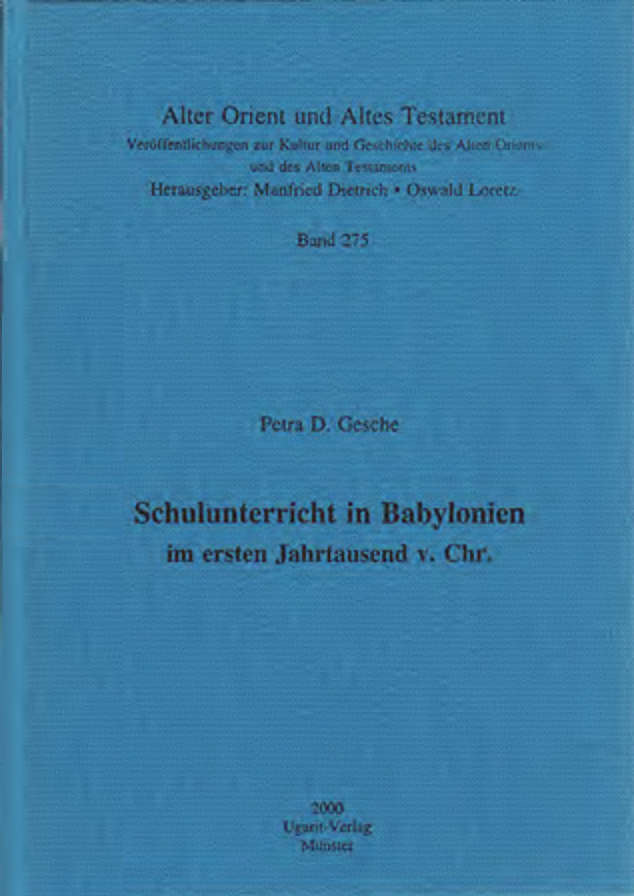 Schulunterricht in Babylonien im ersten Jahrtausend v. Chr. (AOAT 275)