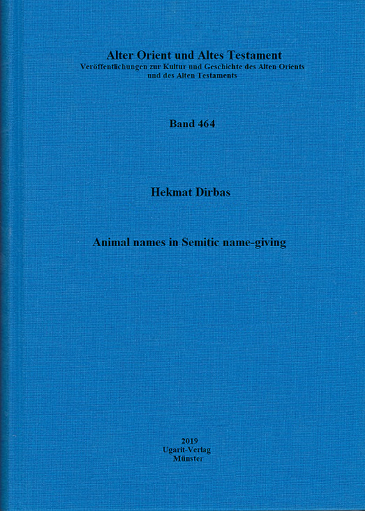 Animal names in Semitic name-giving. (AOAT 464)