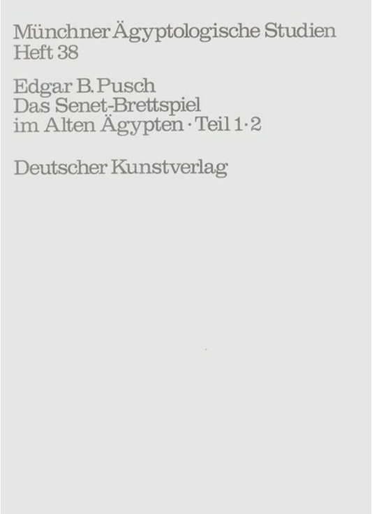 Das Senet-Brettspiel im Alten Ägypten. 2 Bände, (MÄS 38)