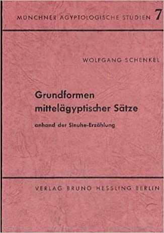 Grundformen mittelägyptischer Sätze anhand der Sinuhe-Erzählung. (MÄS 7)