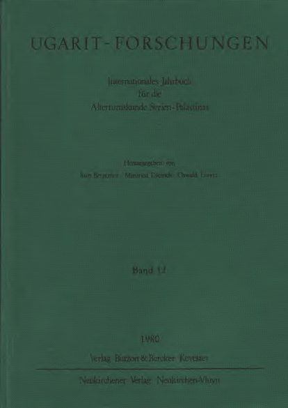 Ugarit-Forschungen 12 (1980)
