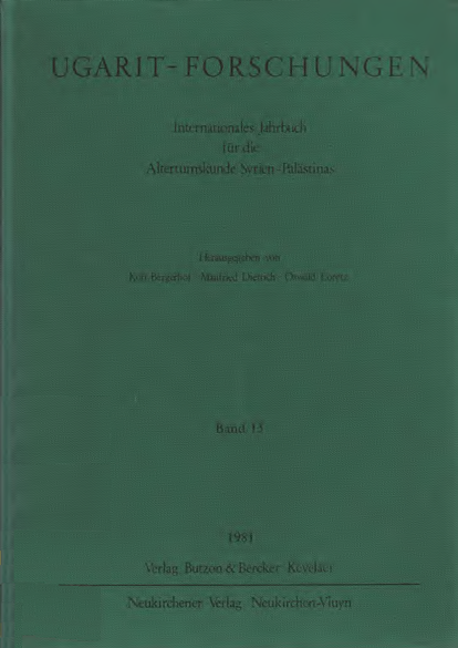 Ugarit-Forschungen 13 (1981)
