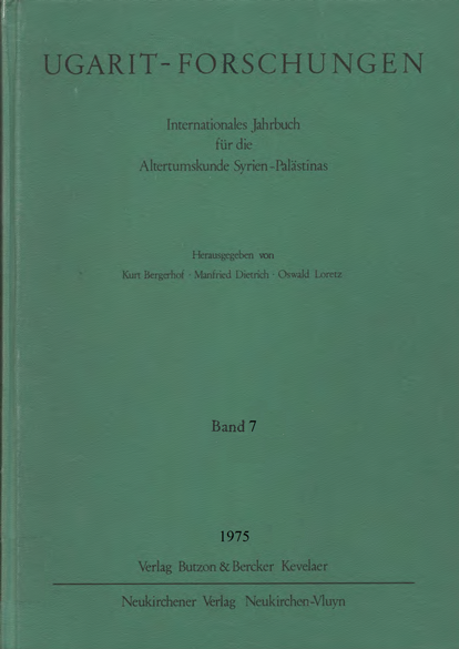 Ugarit-Forschungen 7 (1975)