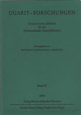 Ugarit-Forschungen 21 (1989)