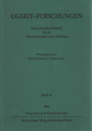 Ugarit-Forschungen 26 (1994)