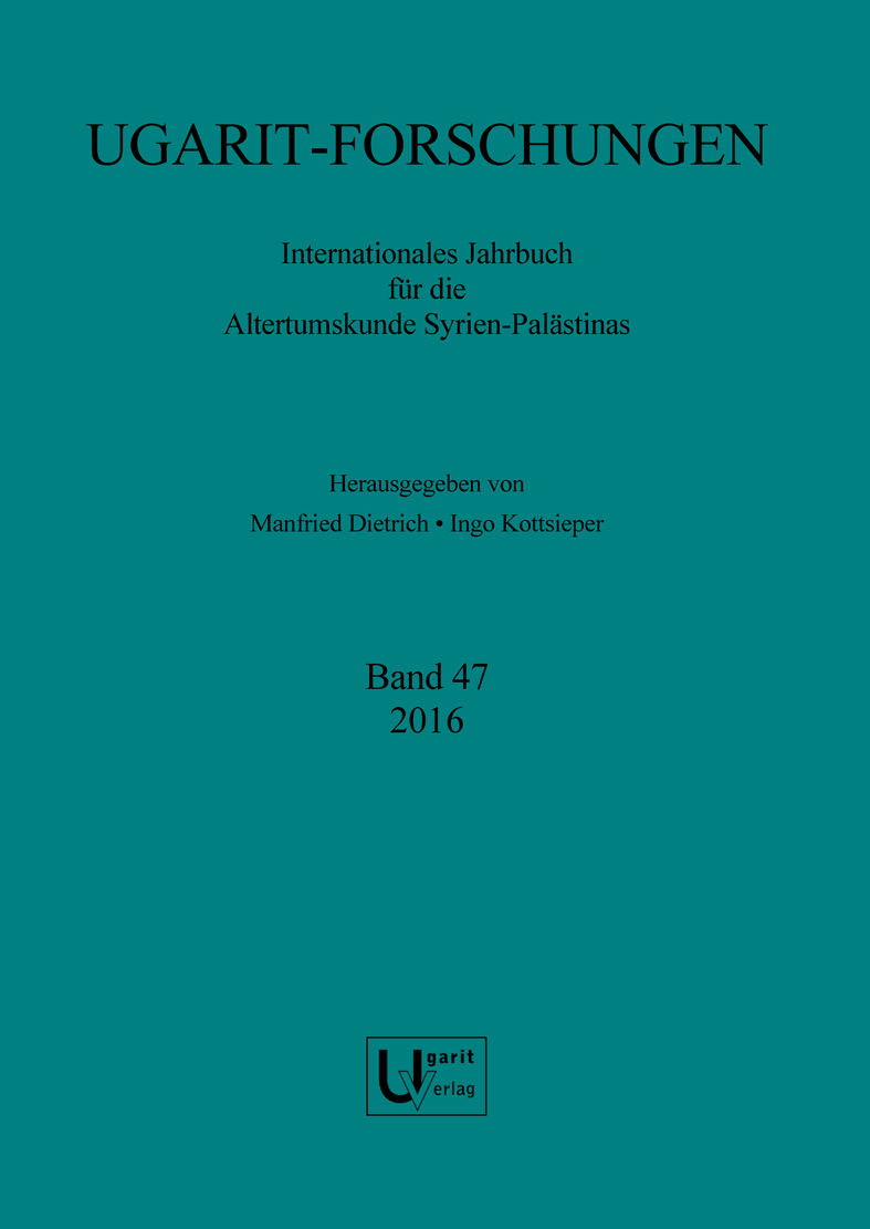 Ugarit-Forschungen 47 (2016)