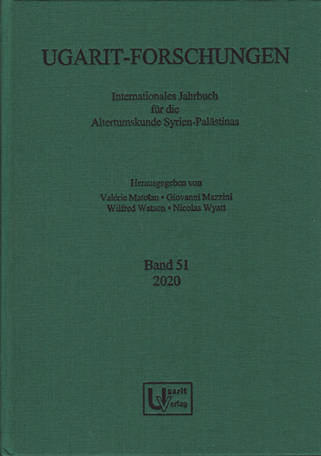 Ugarit-Forschungen 51 (2020)