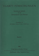Ugarit-Forschungen 16 (1884)